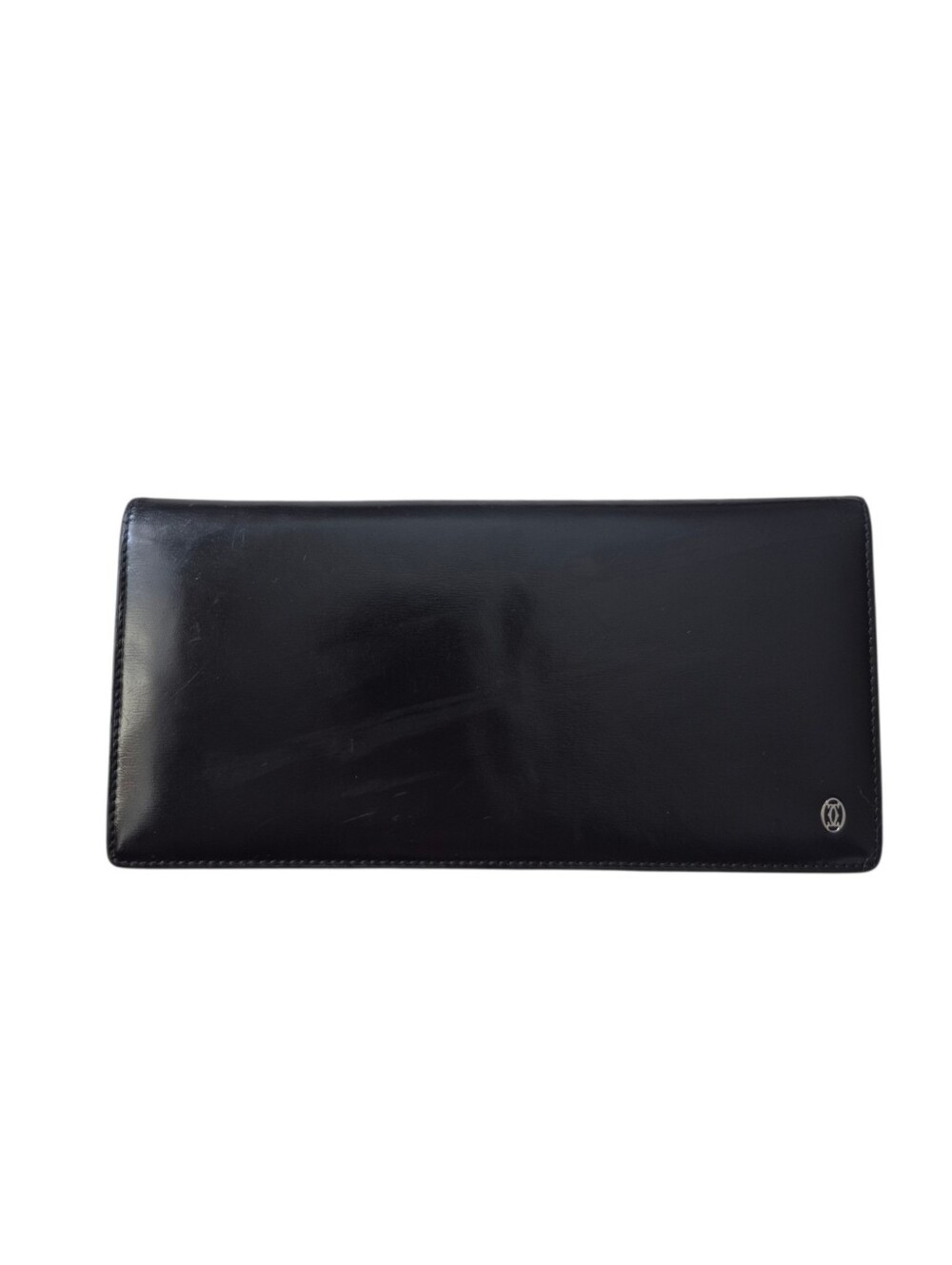 Cartier Black Leather Long Wallet